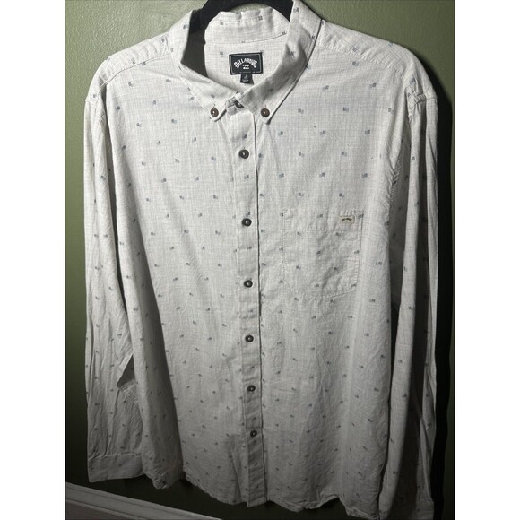 Billabong All Day Jacquard Geometric Button Down Shirt Men's Large - Picture 1 of 5